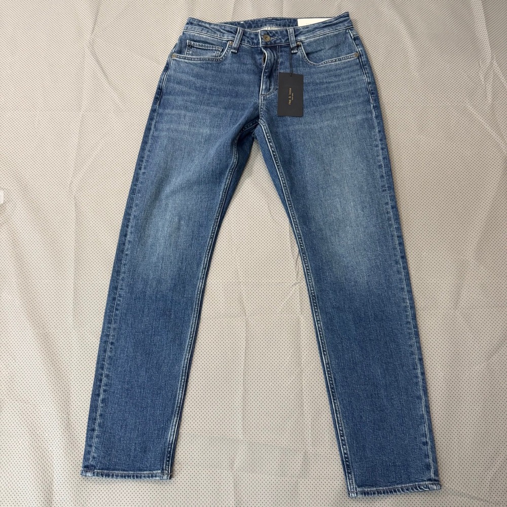 Rag & Bone RB 3 Athletic FIt Jeans M 28 Blue Hatboro Wash Denim Pants NWT
